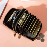 Women Zipper Short Style Purse LycheePattern Fashion Large Capacity Multi CaroSlot Coin Purse With Zipper - Image 3