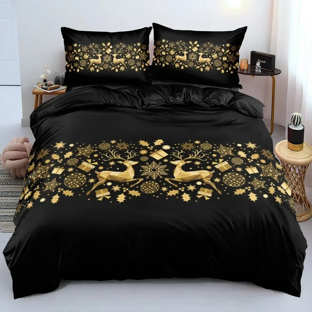 Christmas Tree Star Bedding Set Duvet Cover Bedroom Comforter Covers Single Twin King Size Quilt Cover Home Textile