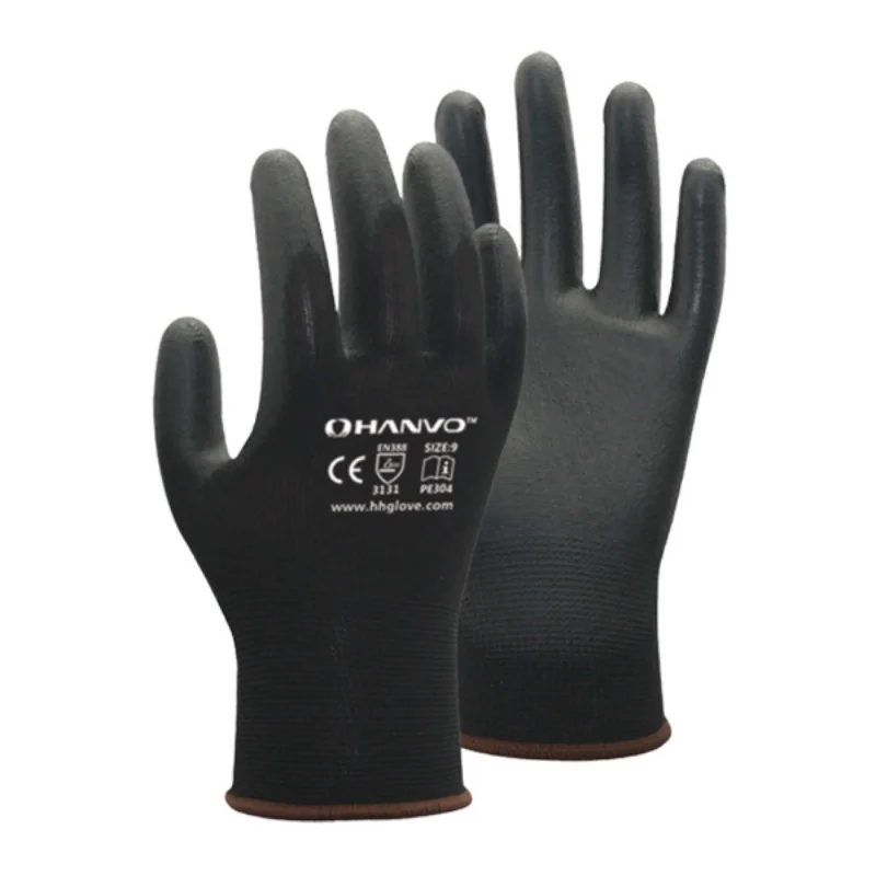 1 pair Knitted Safety Work Gloves Construction Security Garden Rubber Industrial Working Gloves 1