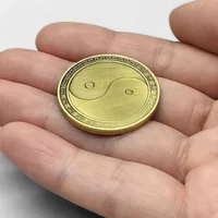 5PCS Tai Chi Challenge Coin EDC Metal Fidget Toys ADHD Anxiety Relief For Kids And Adults Good Luck Commemorative Gifts 2