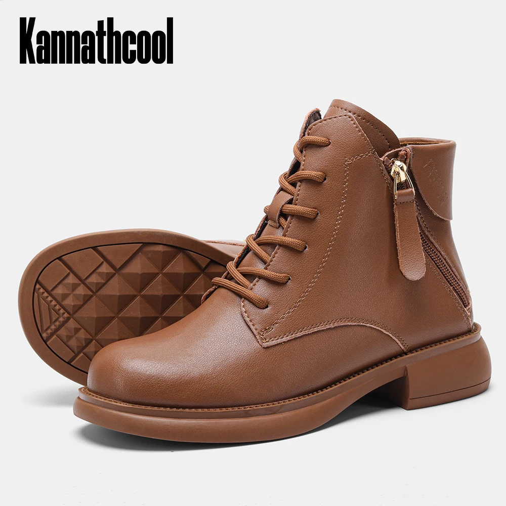 

Boots Woman Winter 2023 Natural Leather Brand Fashion Comfortable Classic Top Quality Warm Women's Boot