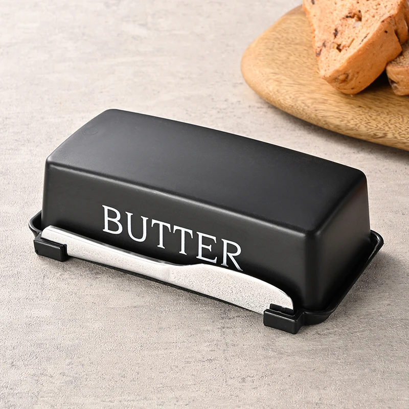 Enhanced Butter Keeper with Lid and Knife for Kitchen and Refrigerator Storage