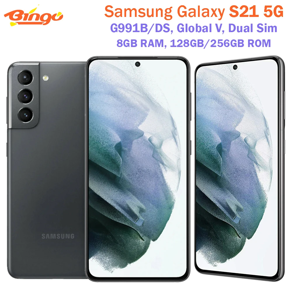 Samsung-携帯電話Galaxys21 5g g991b/ds,オリジナル,128GB/256GB,オクタコア,8GB RAM,exynos  6.2,デュアルSIM,64MPおよびデュアル12MPカメラ