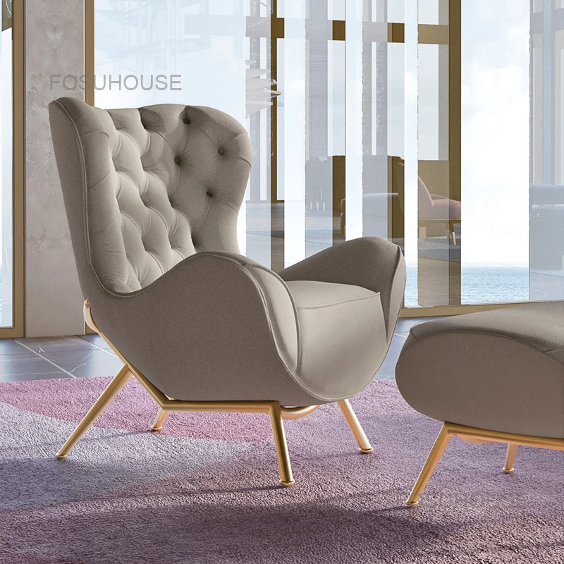 HighBackLivingRoomSofasLightLuxuryHomeFurnitureSingleSofa