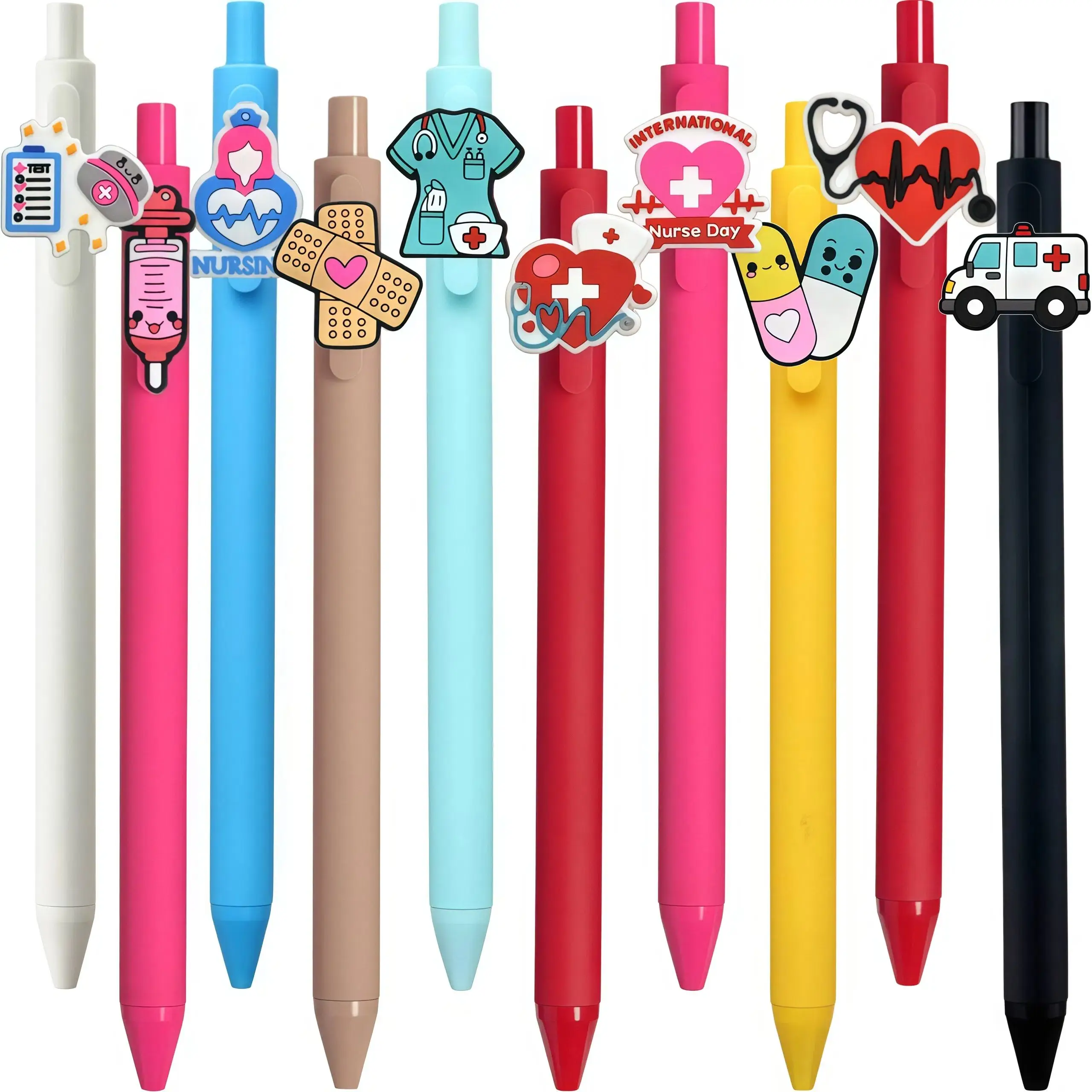 10-Pack Nurse Pens Funny Nursing Accessories Black Ink Ballpoint Set for Nurses Medical Assistants Students Nurse Week Gifts 2