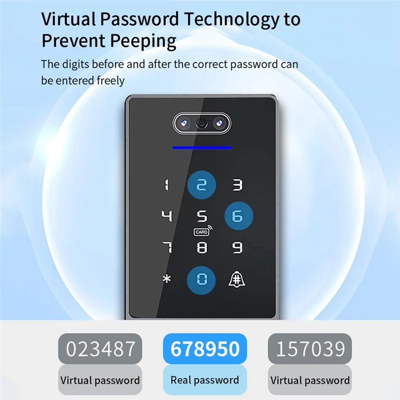 ABMF-Ttlock 얼굴 인식 출입 통제 키패드 독립형 방수 지문 인식 도어락 컨트롤러