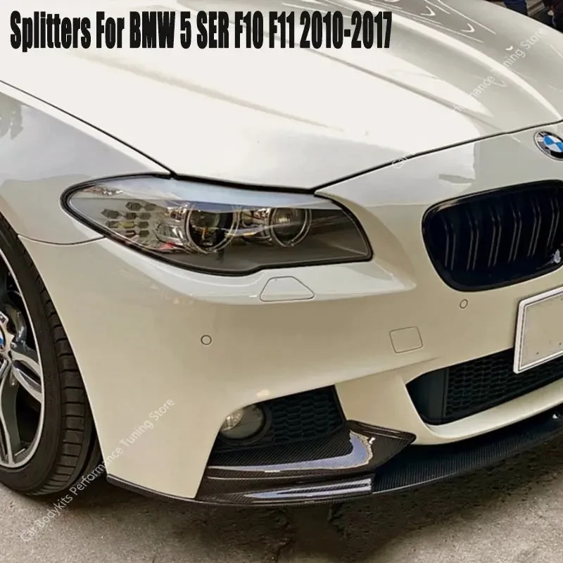 Bmw F10 F11 MP 스타일 프론트 범퍼 립 스플리터 디퓨저, 530i 535i 530d 550i 2010-2017 M 스포츠 안개등 그릴 트림 바디킷