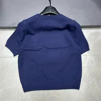 European Style Luxury Brand Loose O-Neck Bear Pullover Tops Knitwear Woman Short Sleeve T-shirt Ladies Wool Knitted Sweater - Image 4