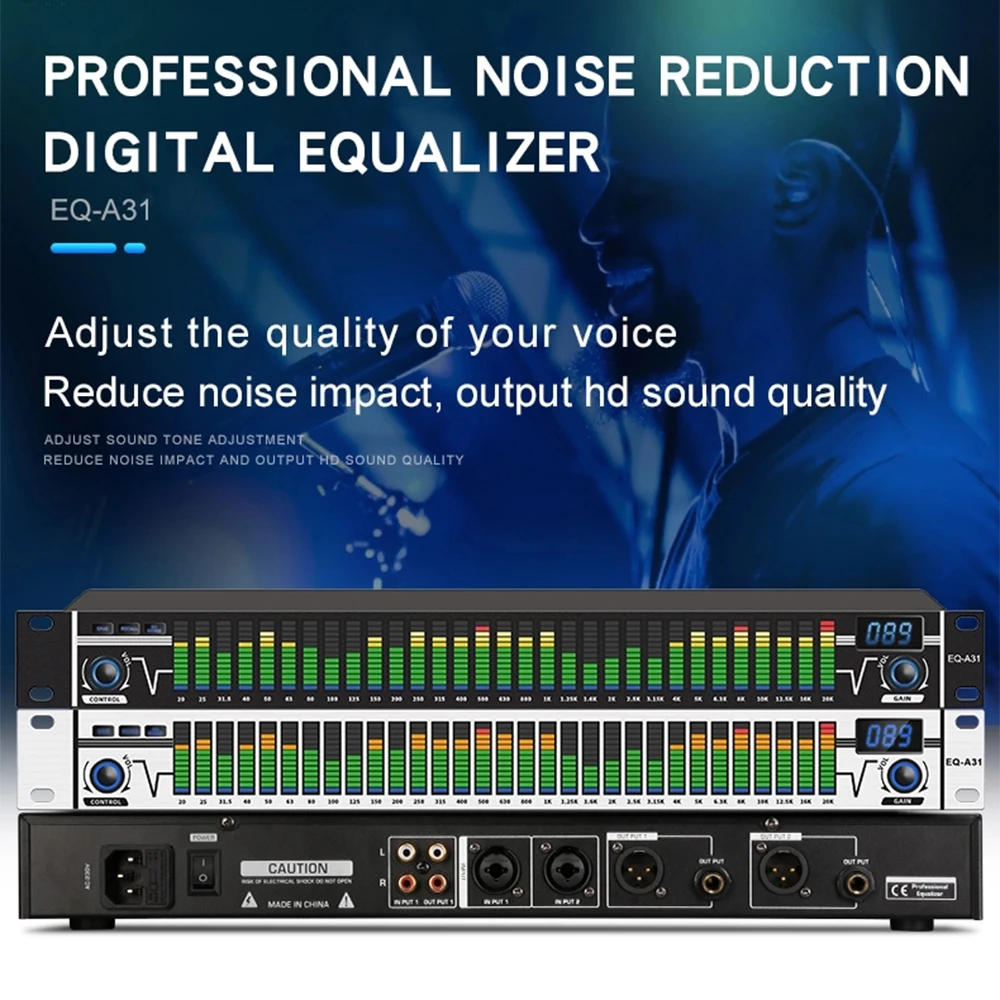 EQA31 31 Bands Graphic Sound Equalizer DSP Processor Profesional