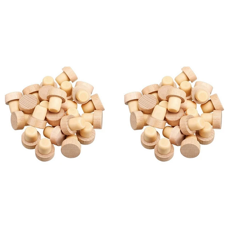 

100Pc Wine Bottle Cork T Shaped Cork Plugs For Wine Cork Wine Stopper Reusable Wine Corks Wooden And Rubber Wine Stopper