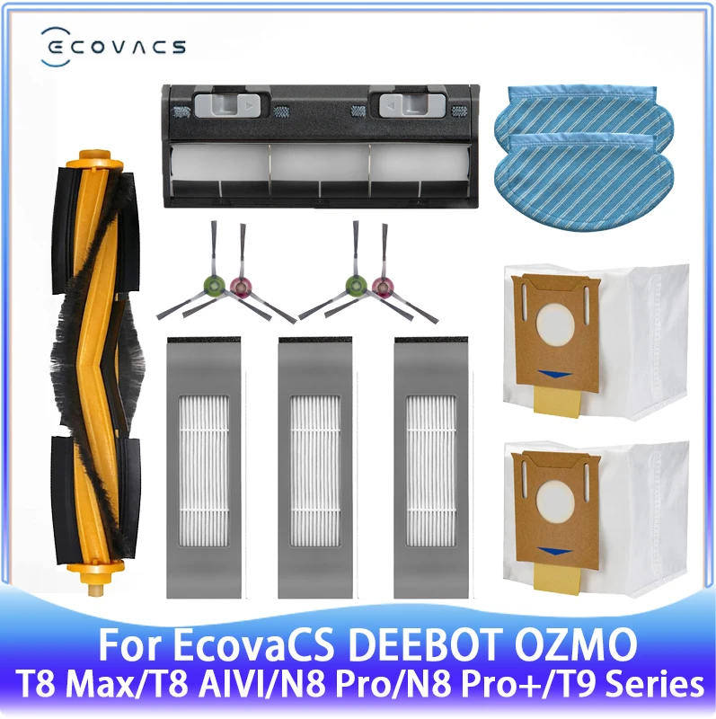 

ECOVACS Deebot T9 AIVI T8 AIVI N8 Pro Series Robot Vacuum Cleaner Side Brush Main Brush Filter Accessory Parts