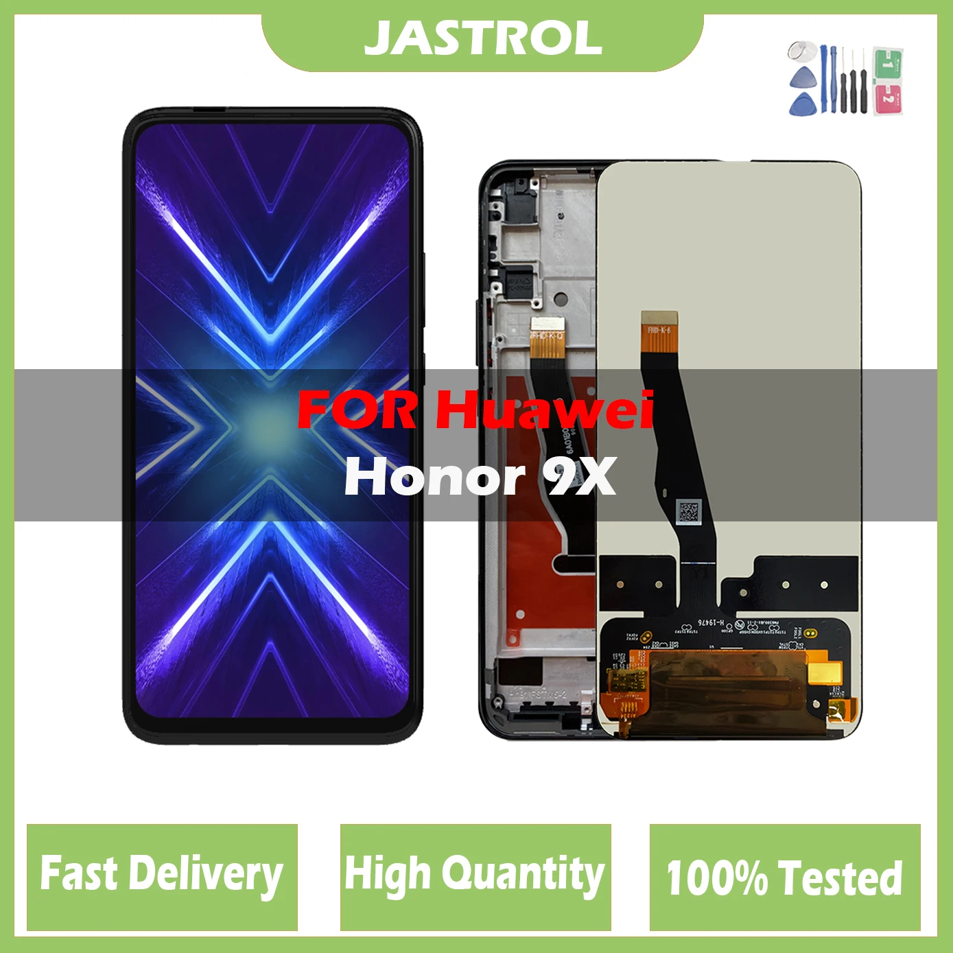 

6.59‘’ Original LCD For Huawei Honor 9X Global Premium LCD Display Touch Screen 10 touch Digitizer Assembly Frame STK-LX1 lcd