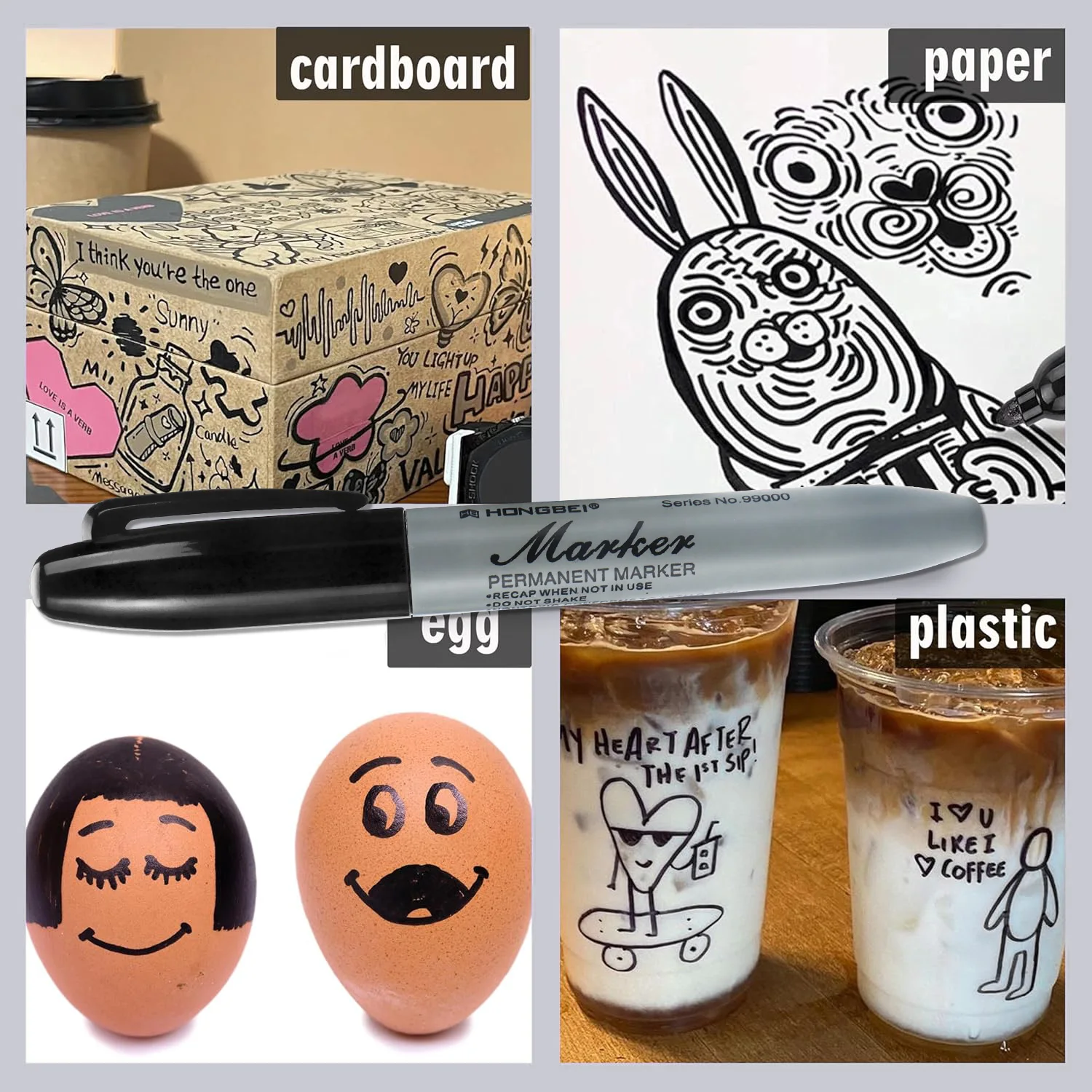 Multi-Pack Fine Tip Permanent Paint Markers - Waterproof & Quick Drying