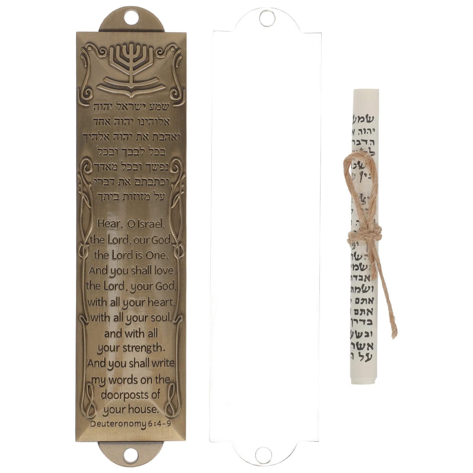 Mezuzah Door Scroll Decor Metal Jewish Case Alloy Religious Judaica