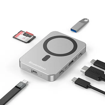 estacion hub adaptador multifunción usb 8 en 1 C Hub 100W PD carga NVME M.2 SSD caja USB 3,2 adaptador multifunción estación de acoplamiento para transferencia de datos