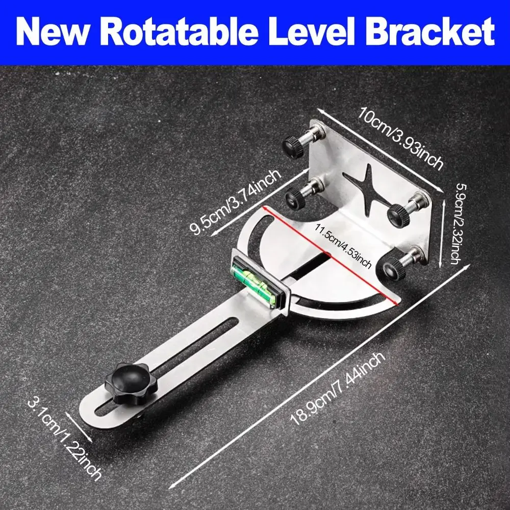 Wall Mount Wall Bracket Portable Adjustable Level Holder Stainless Steel 4 Point Claw Design Rotating Bracket Contractors Use