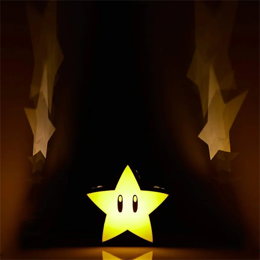 Retro Cute Star Night Light Sound Effect Animation Decorative Night Light USB Game Atmosphere Light, Christmas Gift For Children