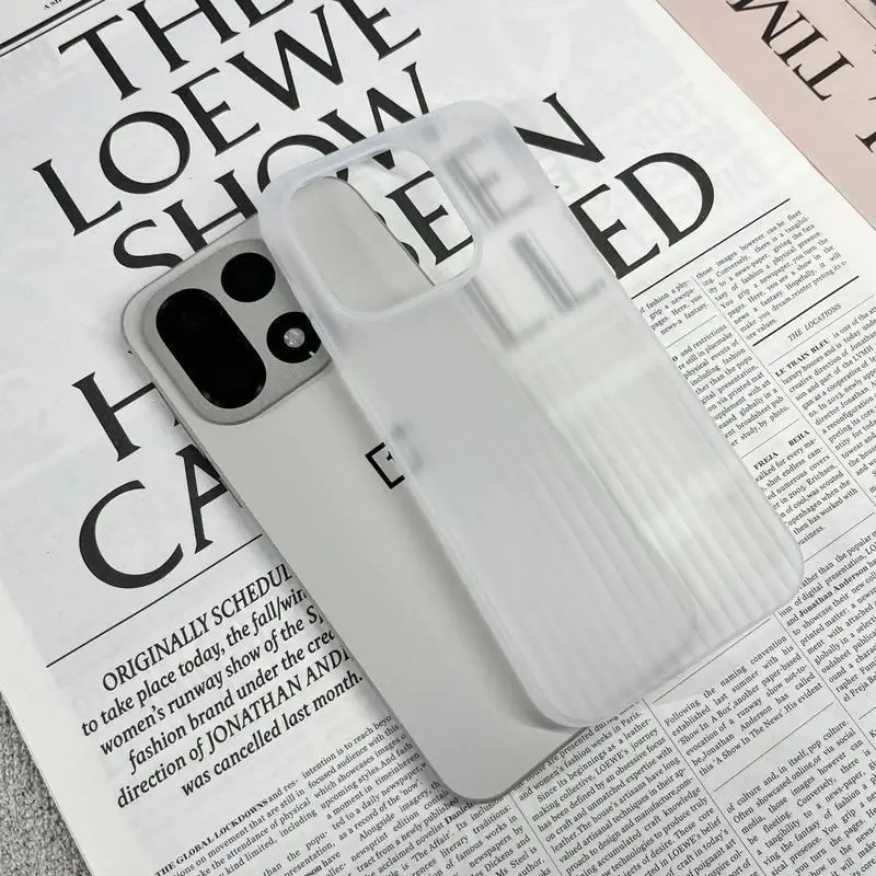 Minimalist Frosted Anti-Yellowing Shockproof Phone Case - Thin Corrugated Design