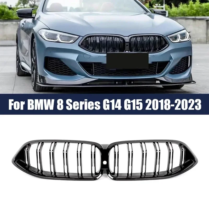 

Car Front Bumper Kidney Hood Grille for BMW 8 Series G14 G15 G16 2018-2022 Piano Black Carbon Style Auto Accessories