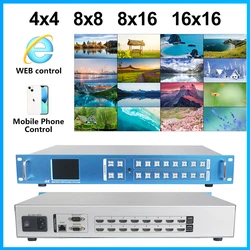 Matrix Switch For HDMI 2.0 8x8 8x16 4x4 16x16 4K 60Hz HDCP2.2 Profesional Rack Splitter 8in 8out Audio Video Switcher Mobile app