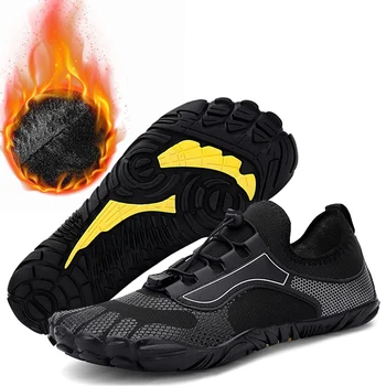 모피 안감 하이킹 신발, 미끄럼 방지 스니커즈, 따뜻한 겨울 트레킹 신발, 야외 트레일 트레킹 캠핑 워킹에 편안함