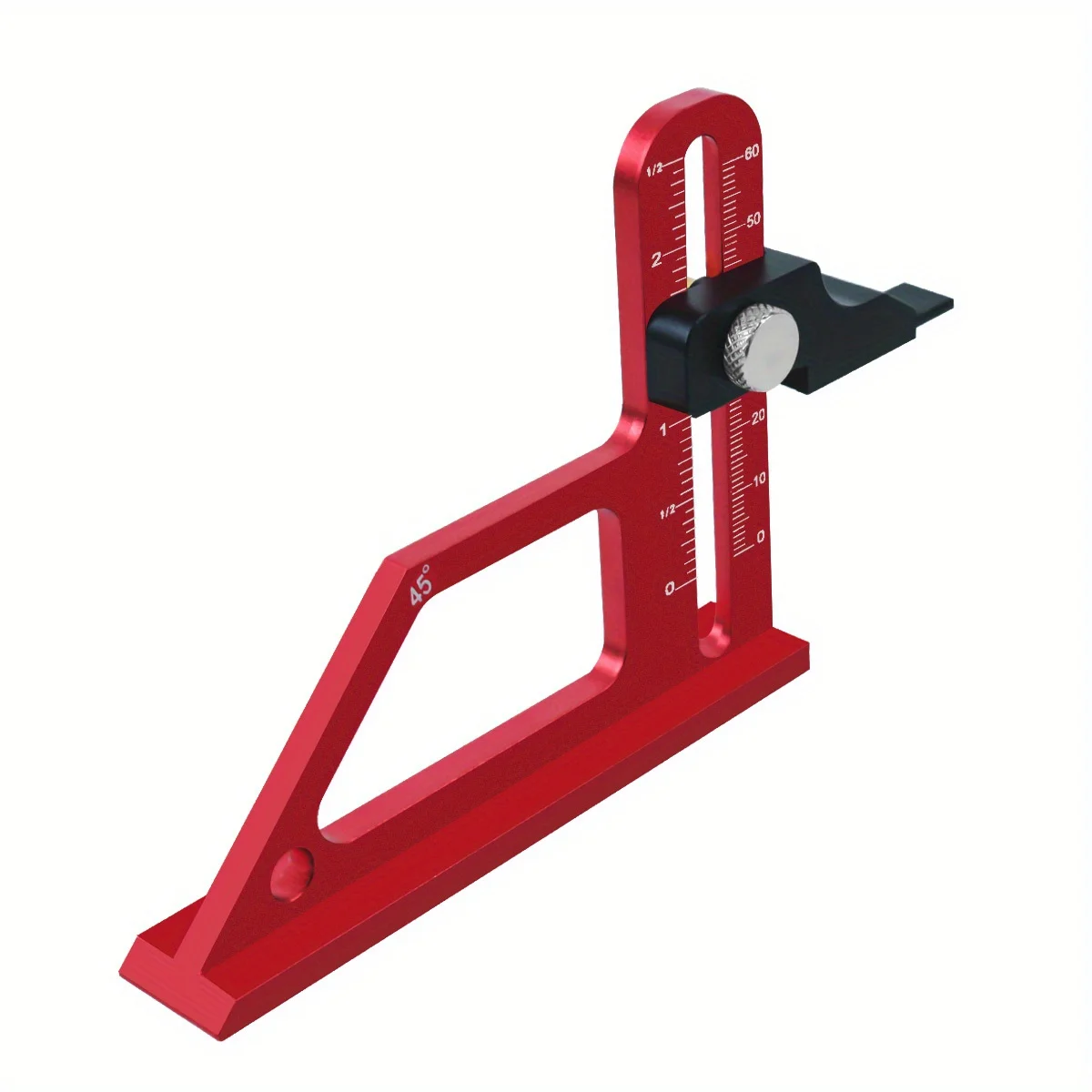 0-60mm Adjustable Table Saw Depth Gauge Aluminum Alloy Measuring Gauge For Setting Up Blade Router Bits Height Woodworking Tools