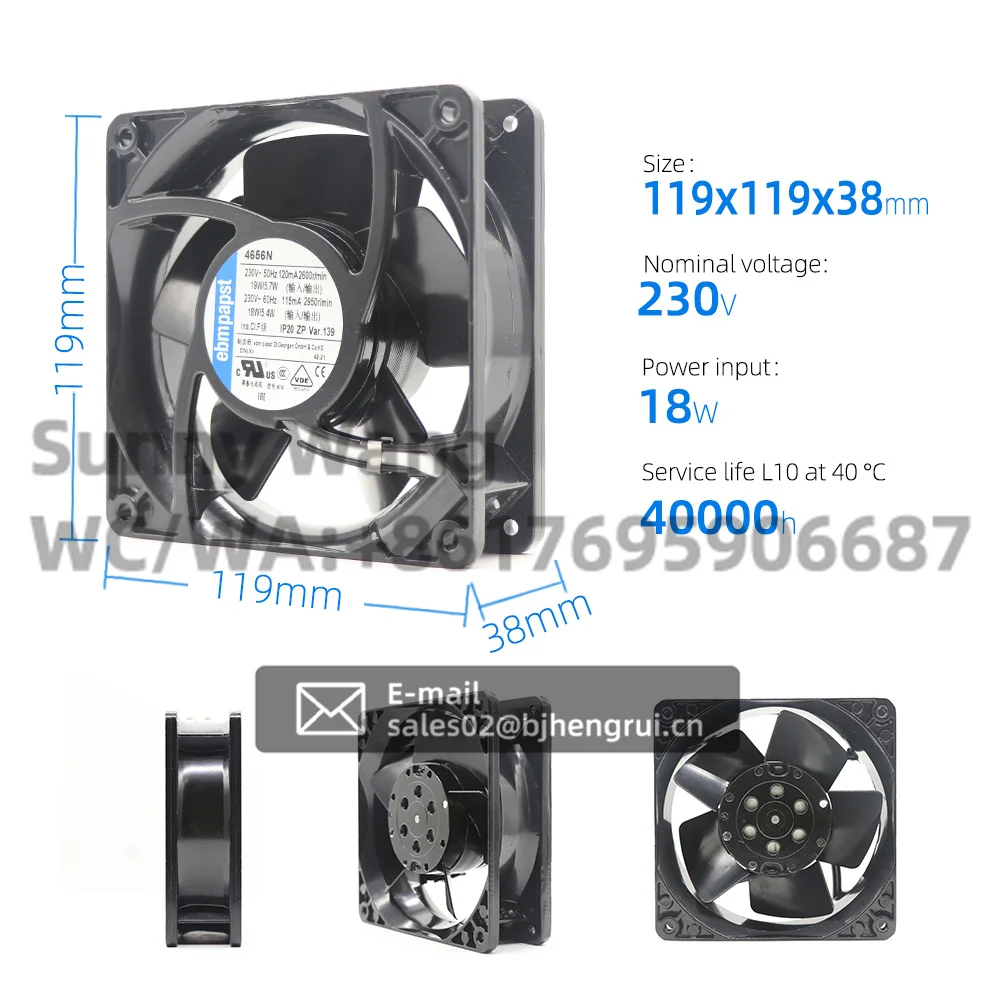 4656N 12038 all metal high temperature resistant AC230V 19/18W 12CM cooling fan 並行輸入品 Original 4656N⁄A01 Ac220v 230v 12CM 12038 120mm 19W Ac All Metal