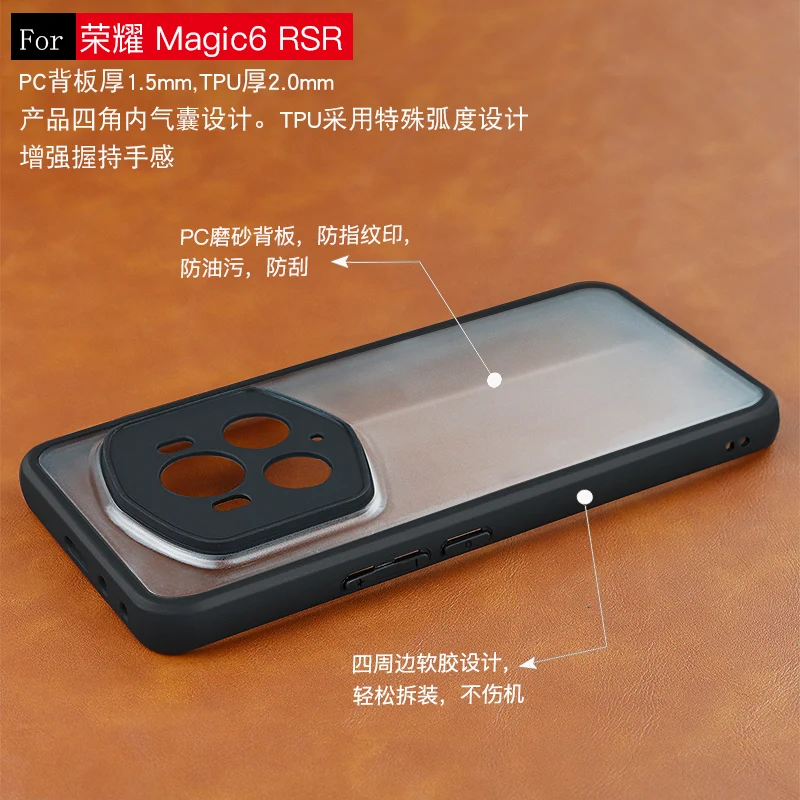 Deluxe Shockproof Transparent Back Phone Case with TPU Frame