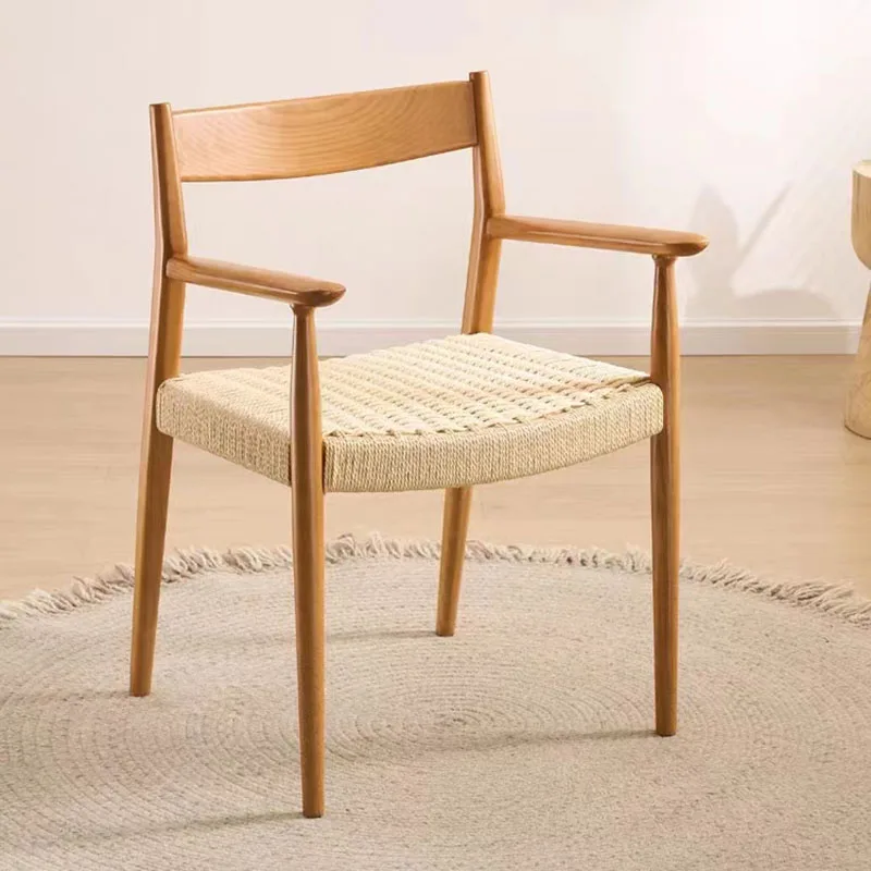 

Arm Rest Chairs Wood Nordic Luxury Simple Style Vintage Design Small Portable Lazy Chair Ultralight Sandalye Home Furniture