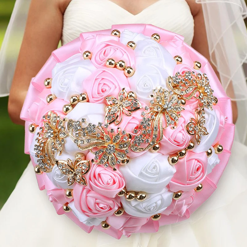 Wedding bouquet Bridesmaids bouquet Roses Series Ribbon bouquet