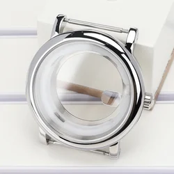 Premium 44mm Stainless Steel Watch Case - High Quality Replacement Parts - NH35 NH36 NH34 (Glass Back A1)