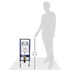 Geberit DuoFix In-Wall System with Sigma Concealed Tank 2x6 Wall Construction White Fits 15-19" Toilet Heights 1.6 GPF Supports 2