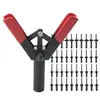 Rivet Tool Heavy Duty Riveter With 40Pcs Nylon Blind Rivets Automotive Riveting Tool Rivet Nut Tool Riveter Tool For Metal Wood 1