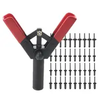 Rivet Tool Heavy Duty Riveter With 40Pcs Nylon Blind Rivets Automotive Riveting Tool Rivet Nut Tool Riveter Tool For Metal Wood 1