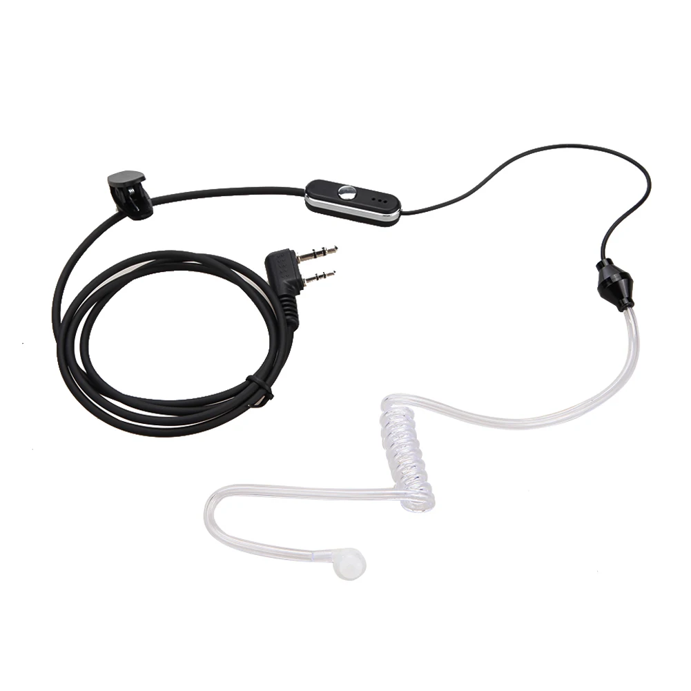 

Plastic Walkie Talkie Headset 2 Pin Acoustic Tube Practical Walkie Talkie Earpiece Headset PTT MIC for Baofeng Retevis Radios