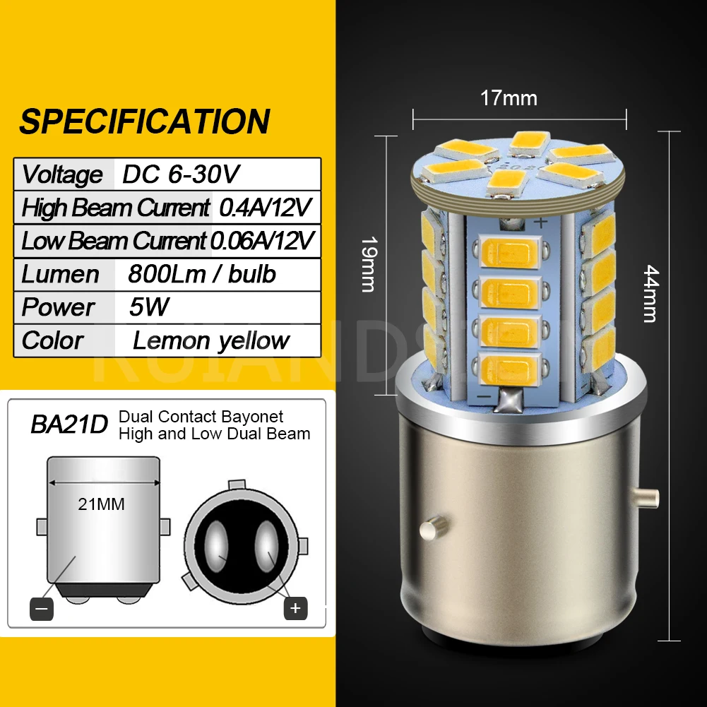 RUIANDSION BA21D 5730 LED  Ʈ,  ο ,  ڵ Ʈ  ,  ο, 26SMD, 6V, 12V, 30V
