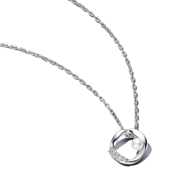 New 925 Sterling Silver Original Women's Eternal Star Moon Women's Necklace Pendant Chain Necklace Decoration DIY Charm Jewelry