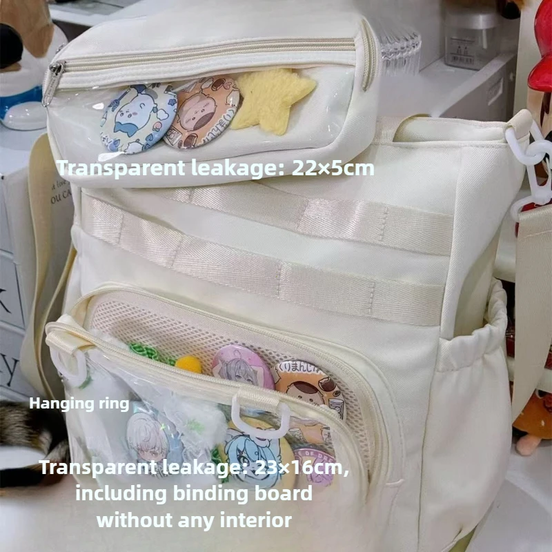 Japanese Transparent Ita Bag Handbag Women Anime Portable Large Capacity Girls Shoulder Tote Bag Nylon Crossbody Bags ItaBag