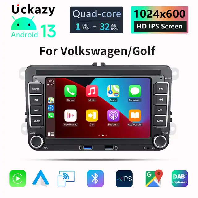 7'USB 2 Din Android Car Radio GPS for VW Volkswagen Skoda Octavia Golf 5 6 Touran Passat B6 Polo Jetta Sharan Caddy Seat Carplay