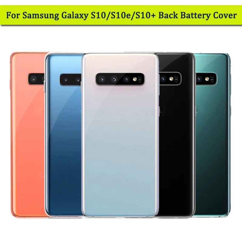 

Back Battery Cover For Samsung Galaxy S10 S10e S10 Plus S10+ Rear Door Housing Case Camera Glass Lens Replacement Part Assembly