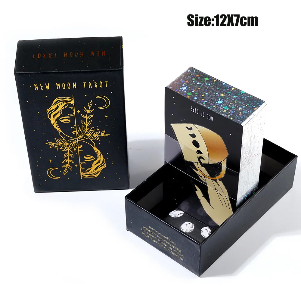 12x7cm New moon tarot cards High quality Full English Family