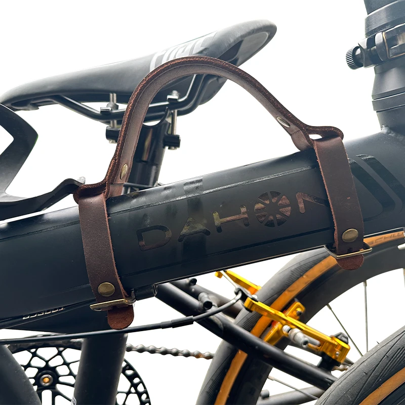 折りたたみ自転車革ハンドルブロンプトン用キャリーフレーム
