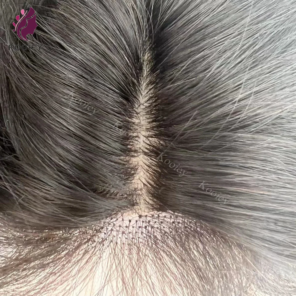Straight Silk Base Closure Remy Brazilian Hair Natural Color 5x5 Silk Base Closure with Bleached Knots Middle Part
