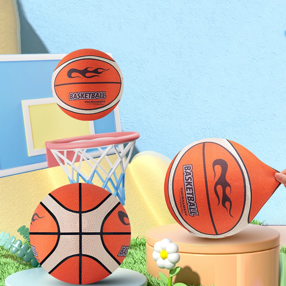 18/21/24cm Silent Basketball High-Resilience Training Foam Ball Size 3/5/7 Dribbling Basketball for Various Indoor Activities 2