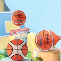 18/21/24cm Silent Basketball High-Resilience Training Foam Ball Size 3/5/7 Dribbling Basketball for Various Indoor Activities 2