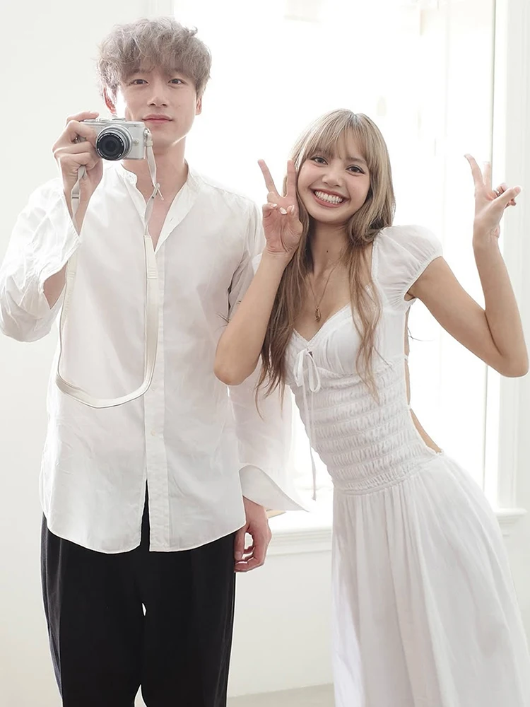 Nibber Elegant Backless Dress Women Y2K Chic Low Neck Bandage Stretch Ruched Simple Basic Vacation Party Street Long Bodycon