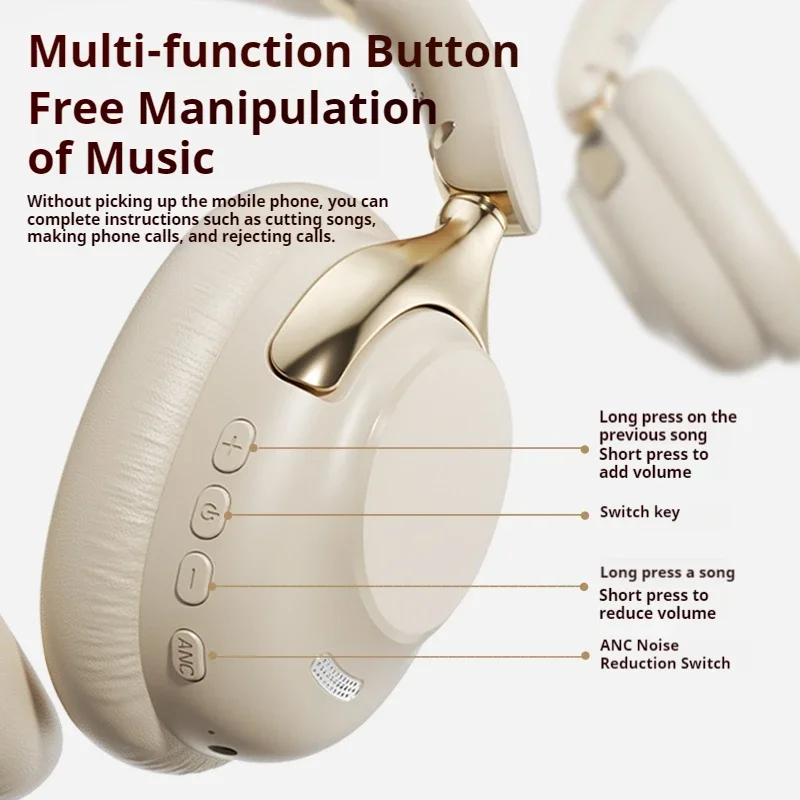 High Quality ANC Sports Earbuds 100H Play Wireless Bluetooth Headphones AI Translation Gaming Surround Sound Durable