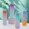 Botella de agua motivacional con sorbete: Hermética y Portátil | Emoape