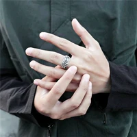 WYEAIIR 925 Sterling Silver Horus Eye of God Hip Hop Male Resizable Opening Ring For Women Luxury Jewelry 2