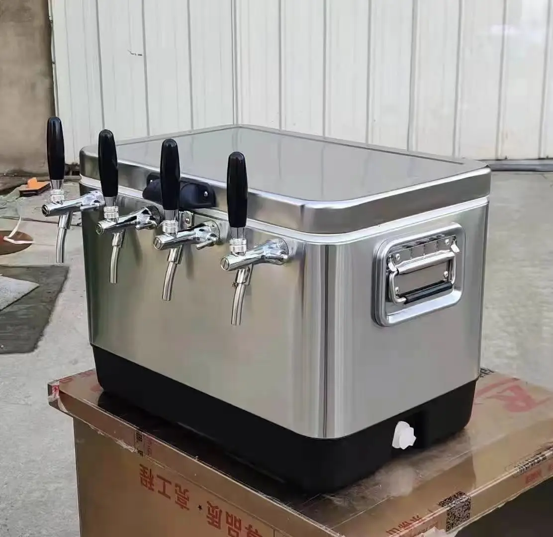 Hot Selling Single 304 Stainless Steel 50L Three Taps Model Beer Cooling Box